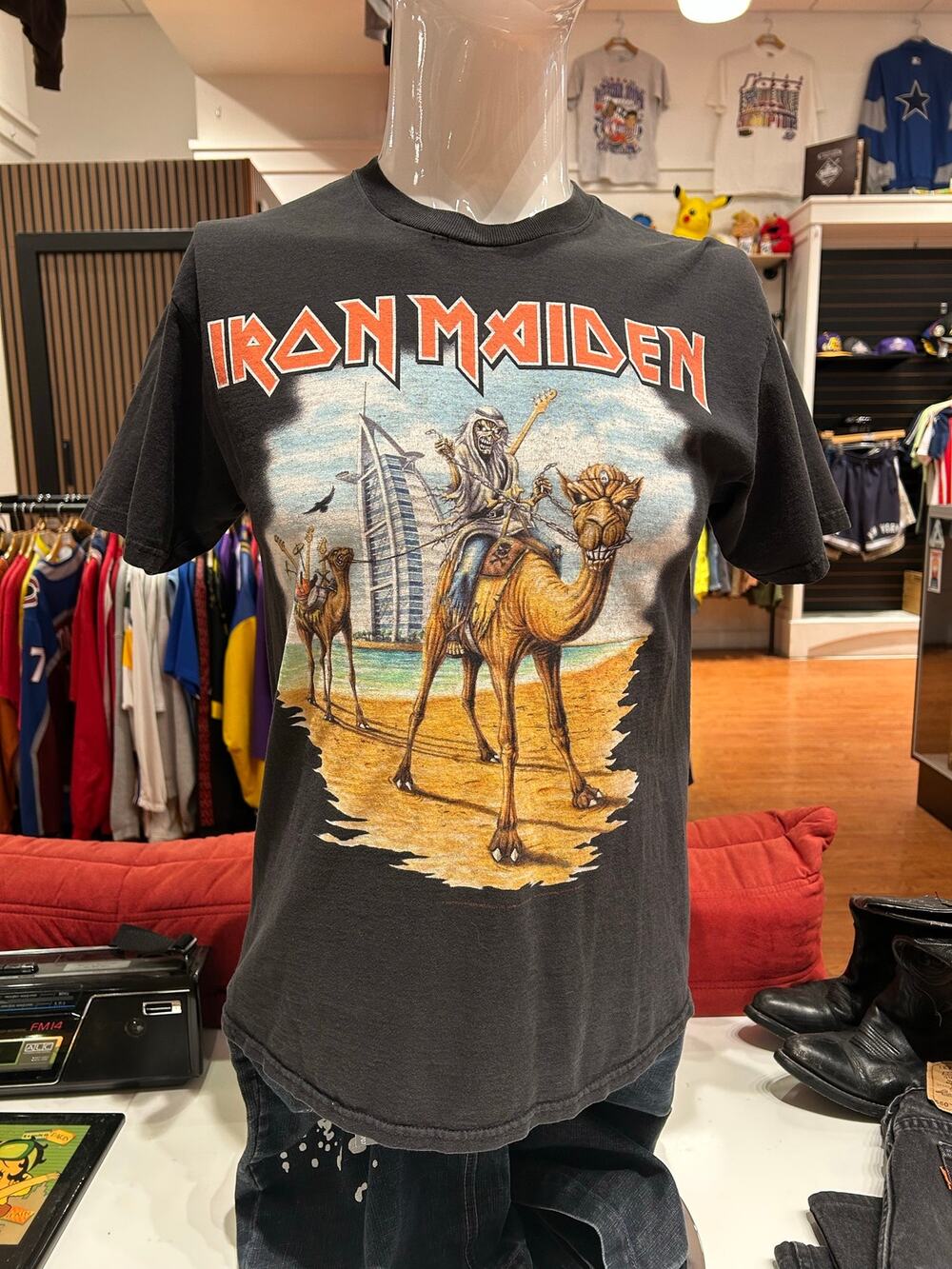 2007 Y2K Iron Maiden Dubai Matter Of Life and Death Tour Tee Size Small VTG